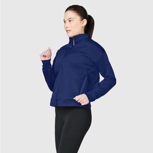 PUSH FWD Blue Performance Quarter-Zip Jacket with Stand-Up Collar ladie's XL